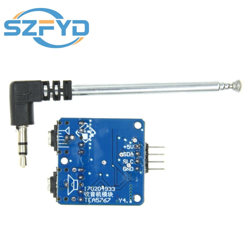 TEA5767 FM Stereo Radio Module For 76-108MHZ With Free Cable Antenna TEA5767 FM Stereo Radio Module For 76-108MHZ With Free Cable Antenna